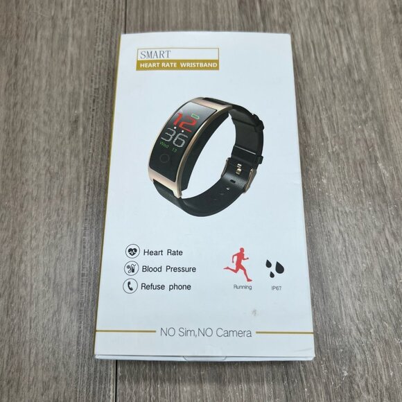CK11C Smart Band Heart Rate Waistband Fitness Tracker Pedometer Watch IP67 Black - Picture 1 of 6